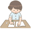 記録を書いているナース